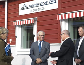 Kungen besöker Sveriges Energiklokaste Industribyggnad