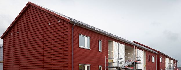 Multi family houses in Kungsbacka using Paroc Hvac AirCoat for the ventilation insulation.