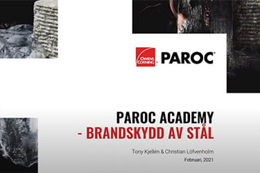 Paroc Live webinarie om Brandisolering av stålkonstruktioner